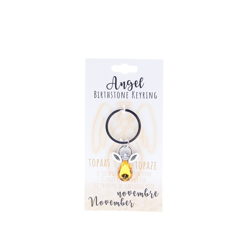 Birthstone sleutelhanger november engel