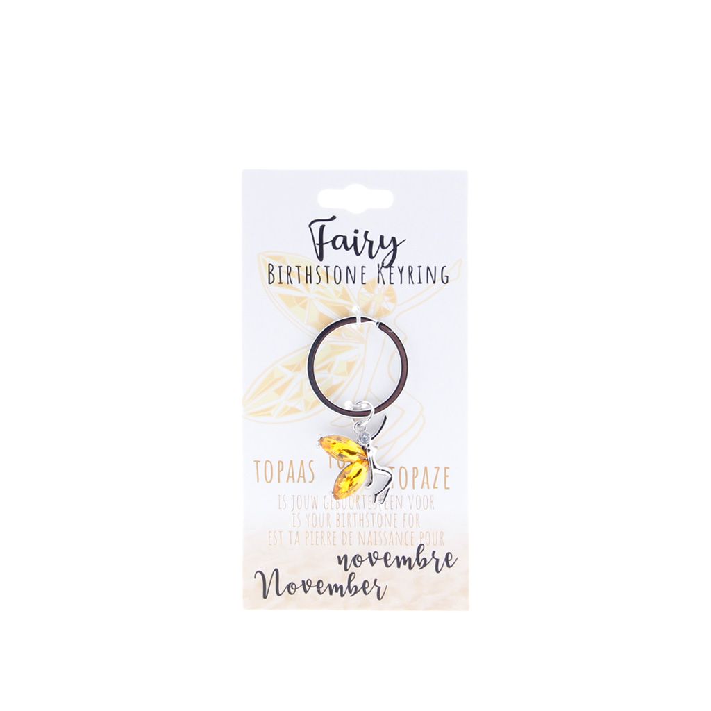 Birthstone sleutelhanger november fairy