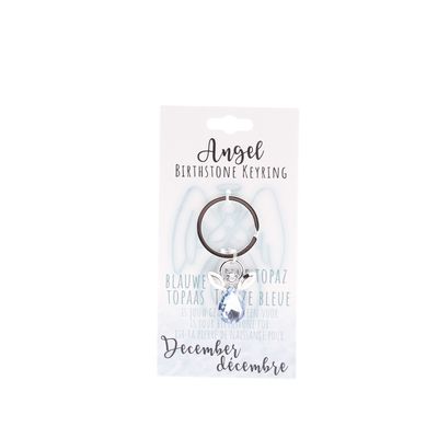 Birthstone sleutelhanger december engel