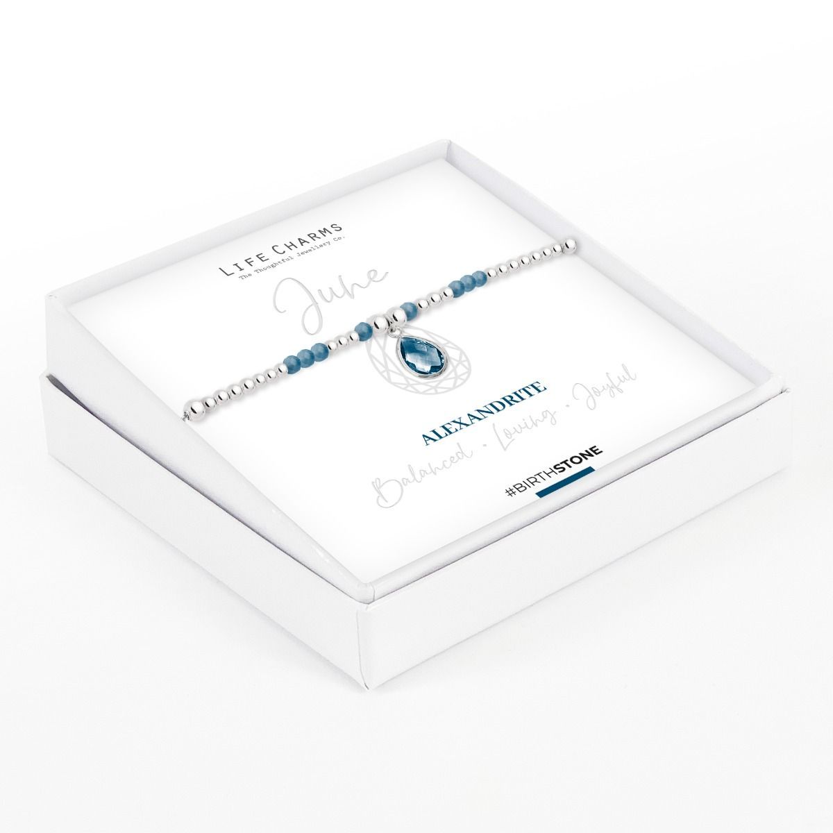 Birthstone armband juni