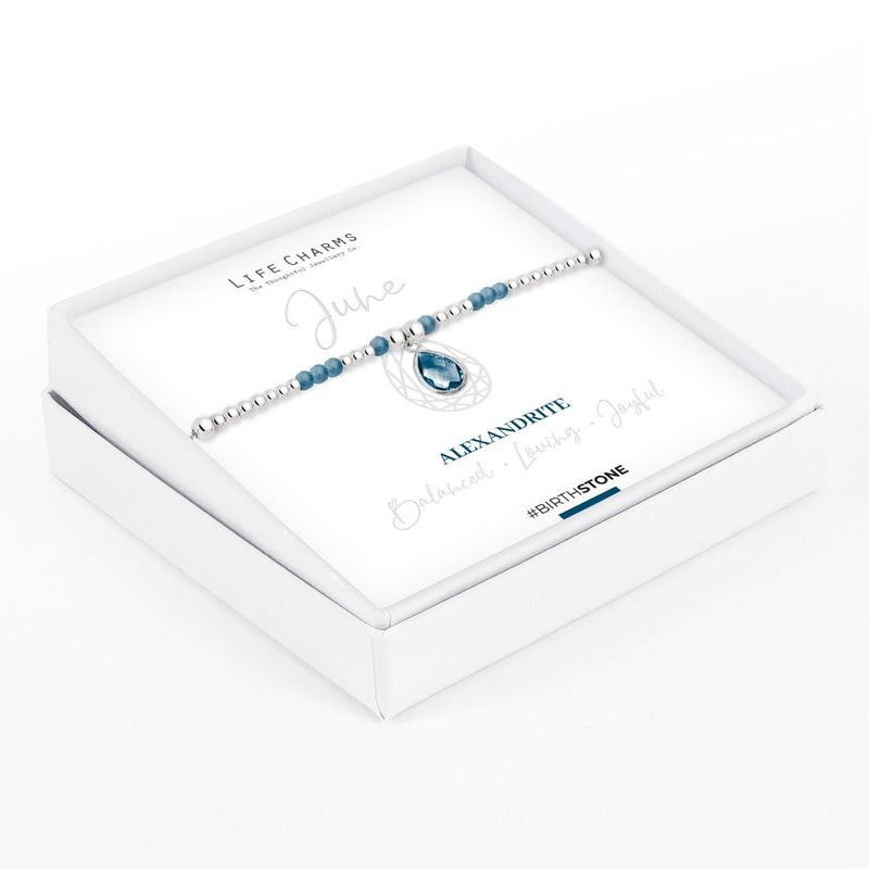 Birthstone armband juni