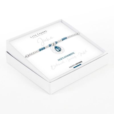 Birthstone armband juni