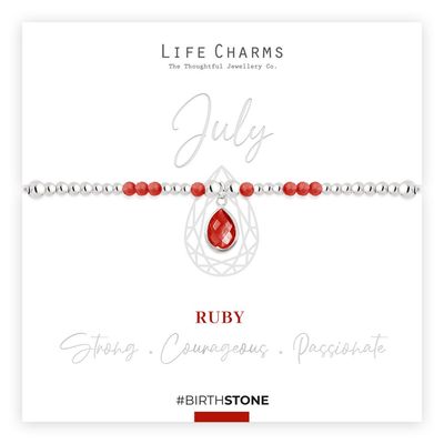 Birthstone armband juli