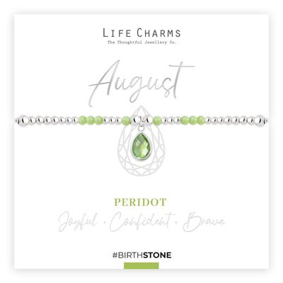 Birthstone armband augustus