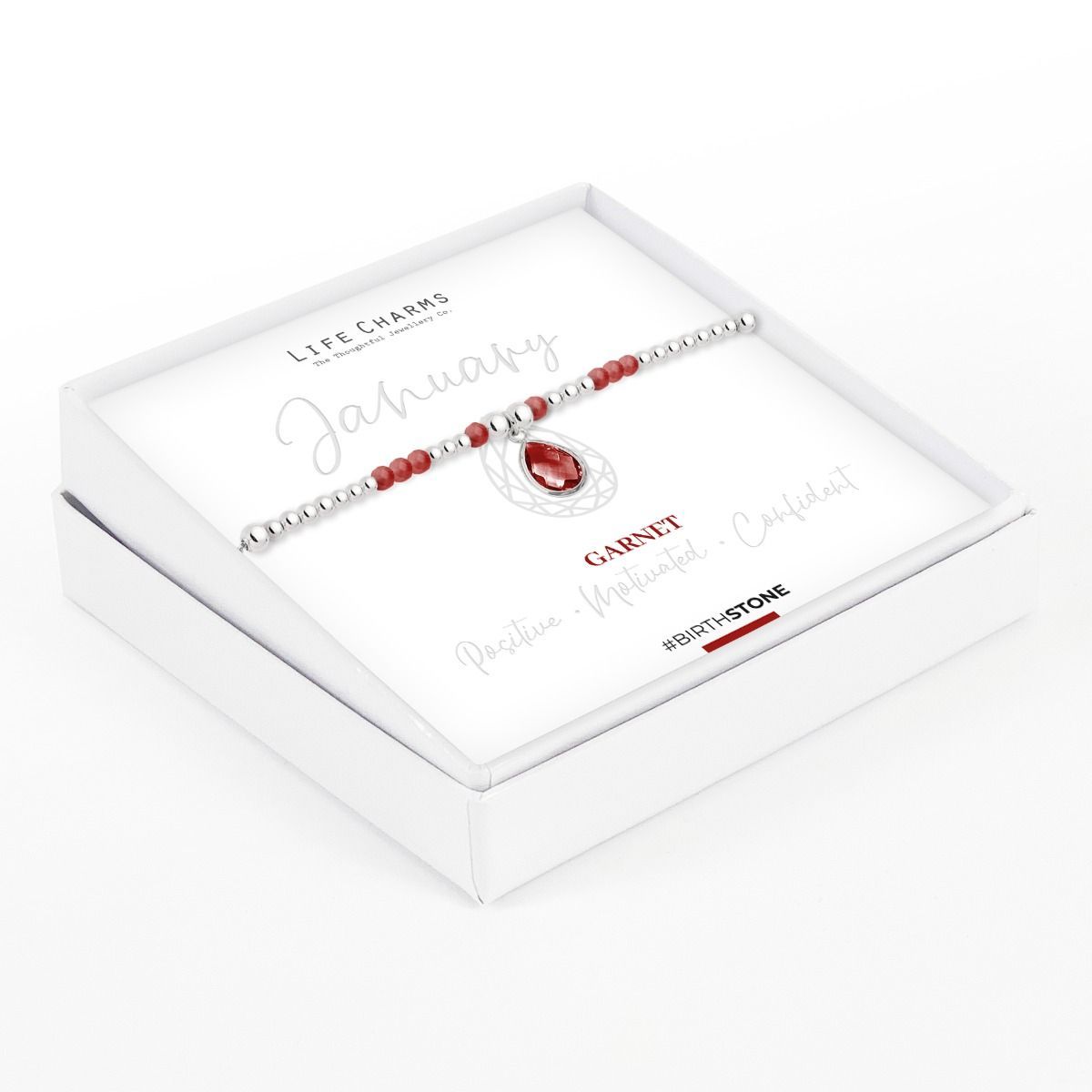 Birthstone armband Januari