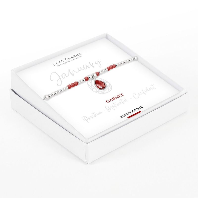 Birthstone armband Januari