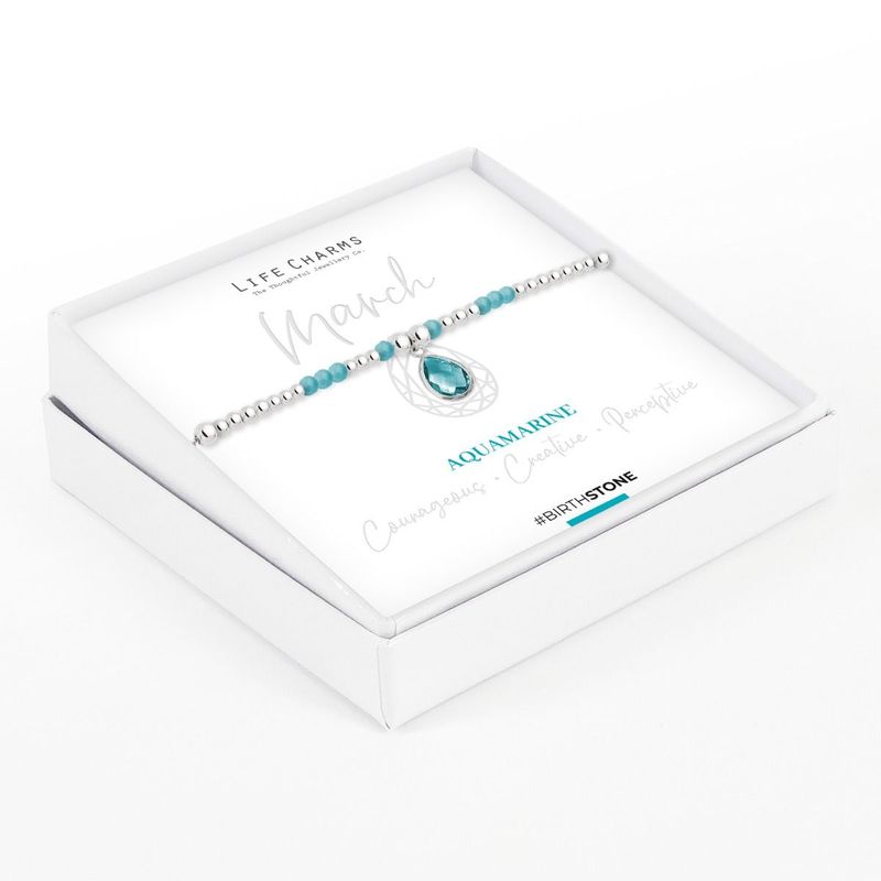 Birthstone armband maart