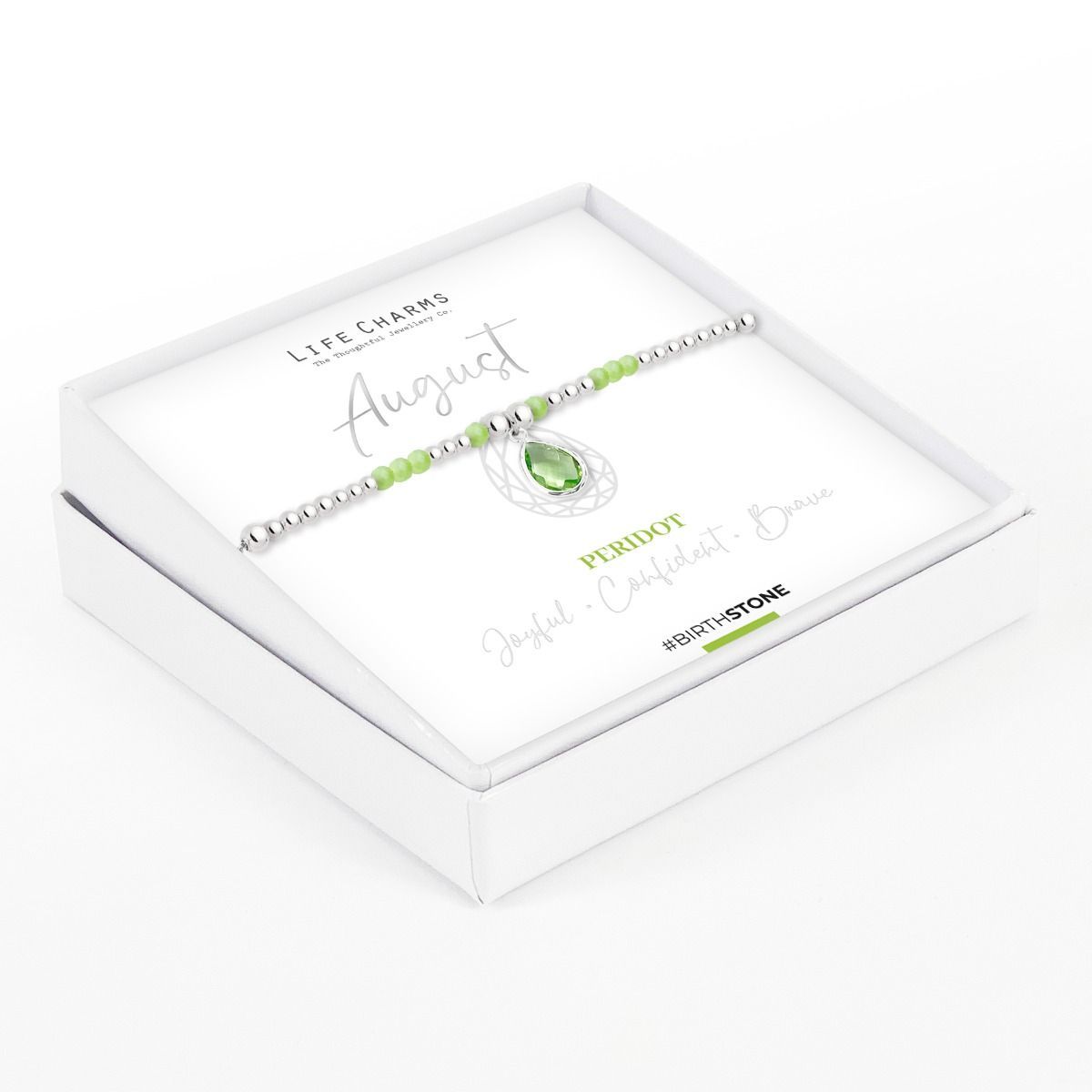 Birthstone armband augustus