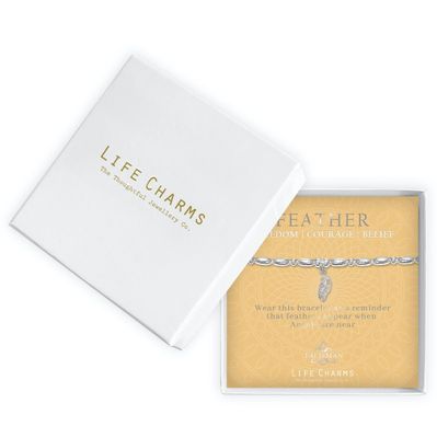Life charms talisman feather