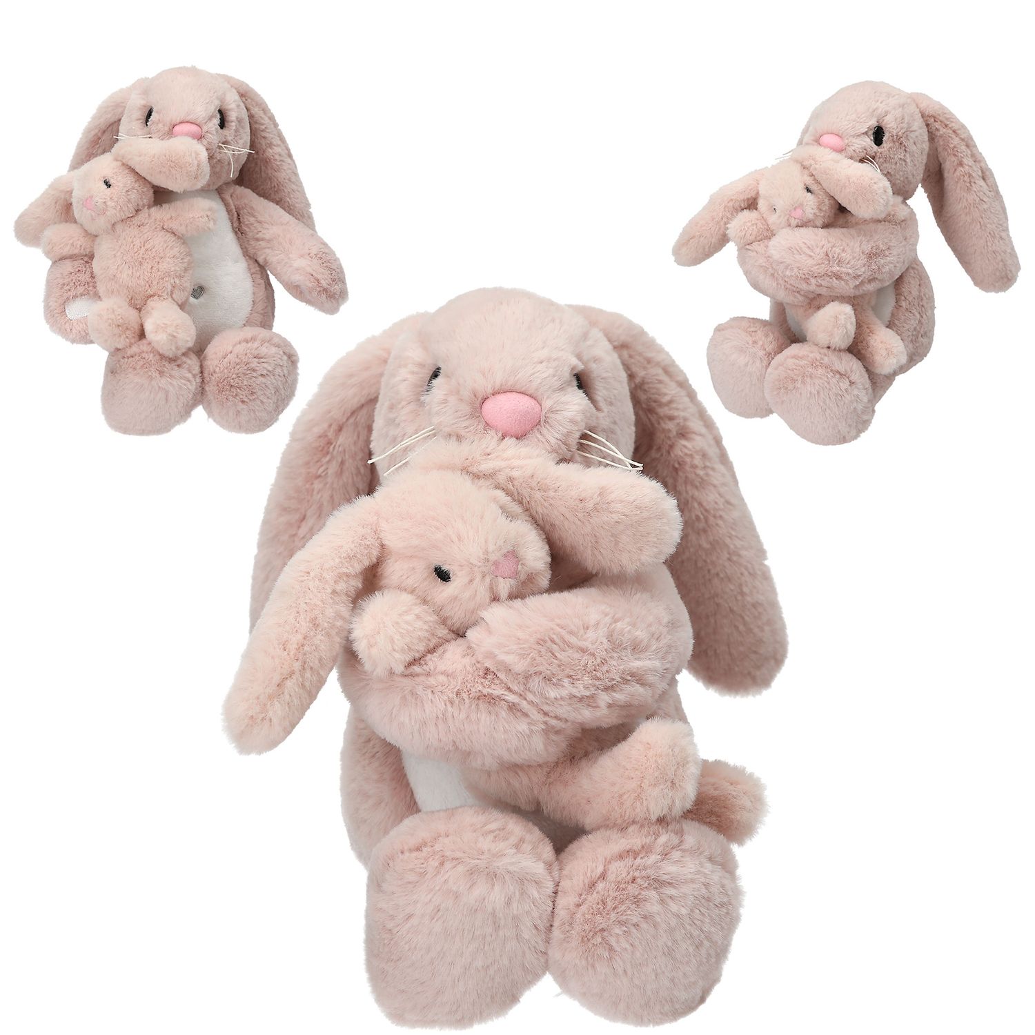Knuffel konijn met baby
