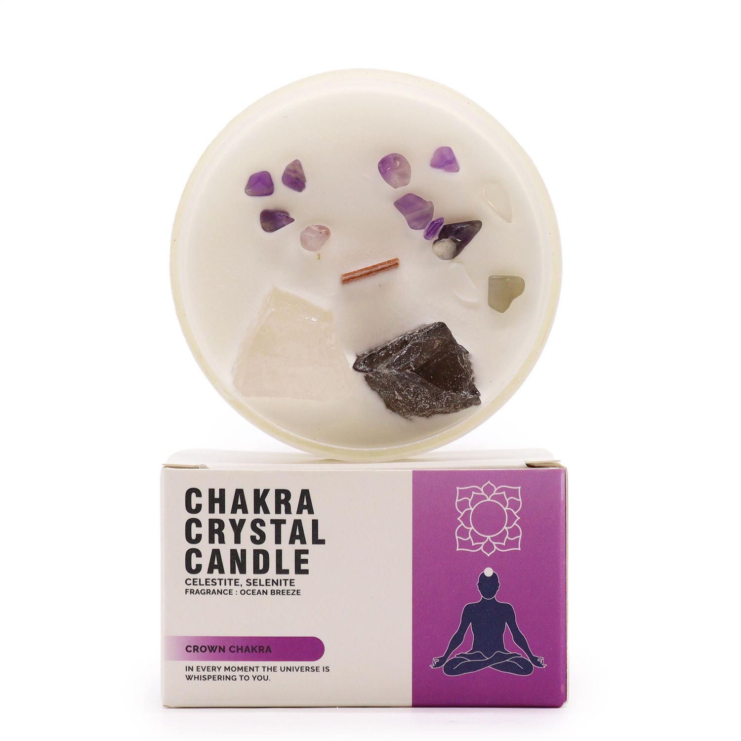 Chakra kristallen kaarsen kroonchakra