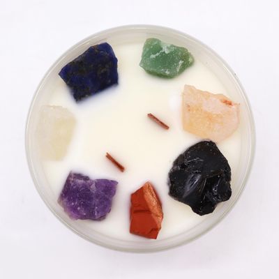 Chakra kristallen kaarsen zeven chakra's