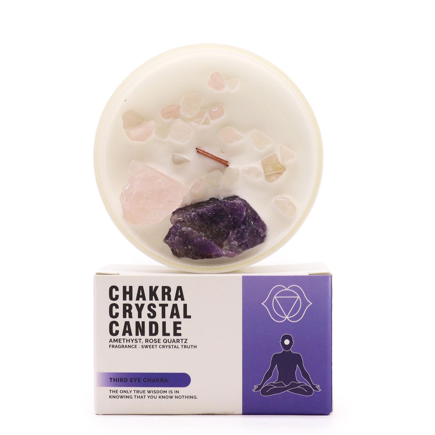Chakra kristallen kaarsen derde oog chakra