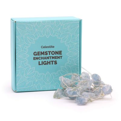Natuurlijke edelsteen decoratieve slinger - celestiet