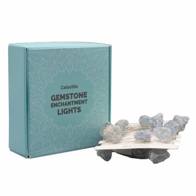 Natuurlijke edelsteen decoratieve slinger - celestiet