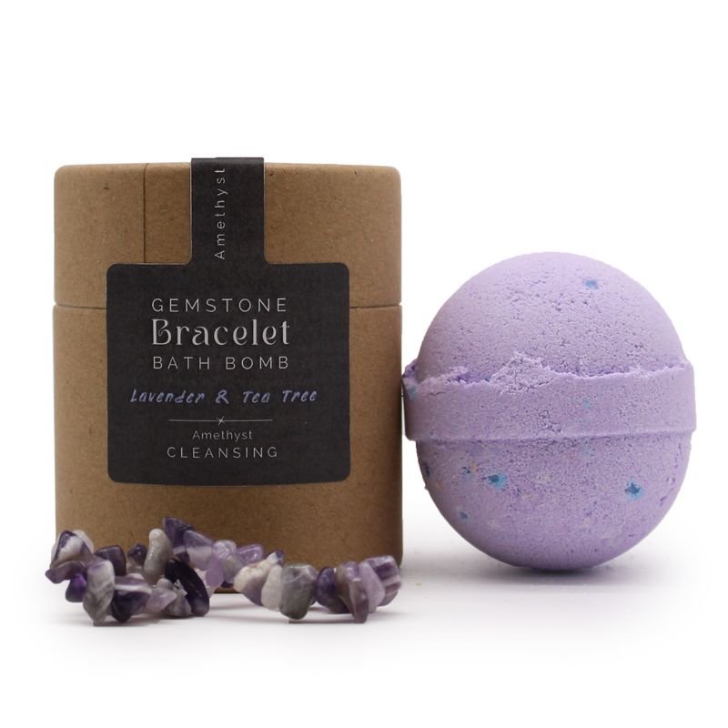Bruisbal met edelsteen armband - amethist