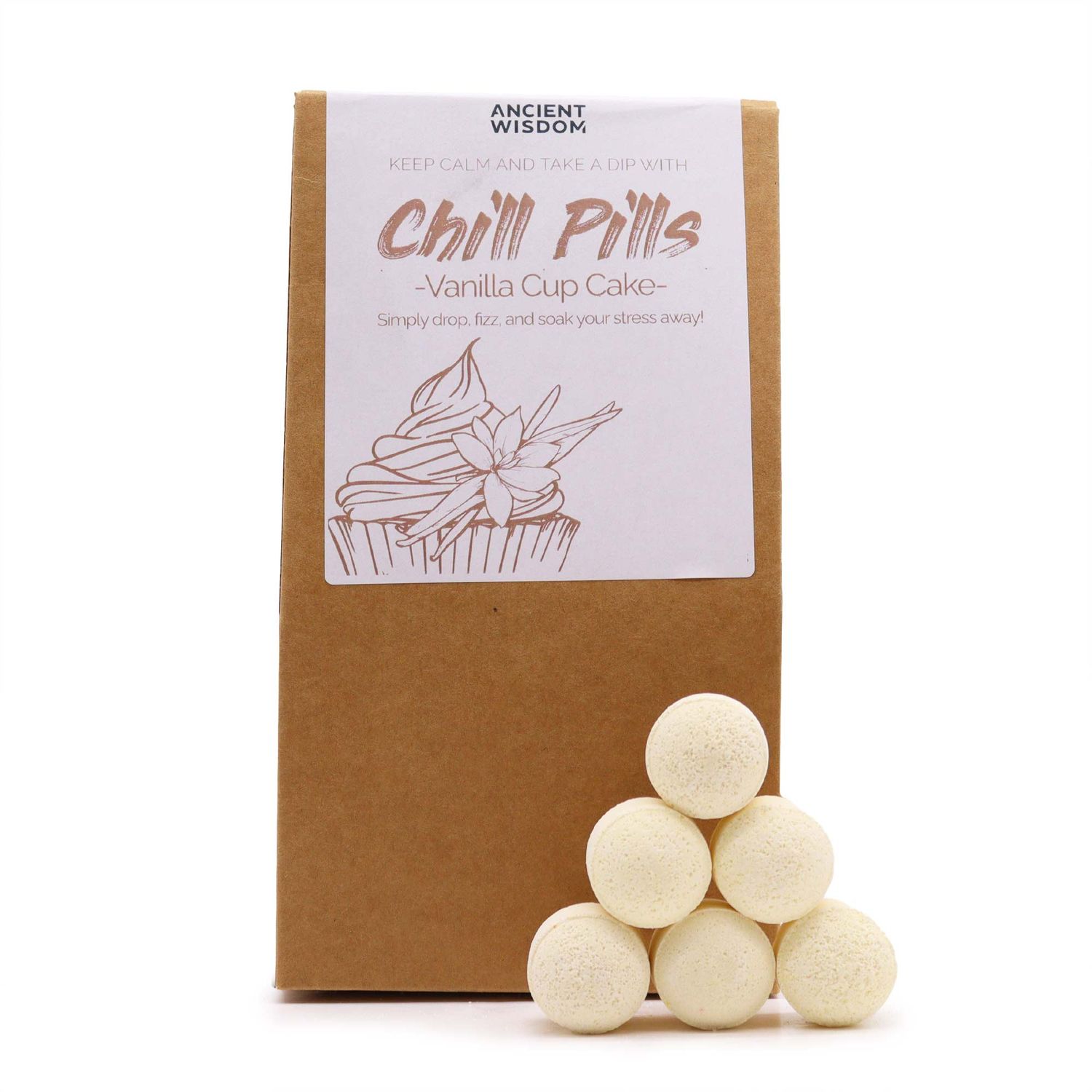Chill pills bad bommen - Vanille cupcake
