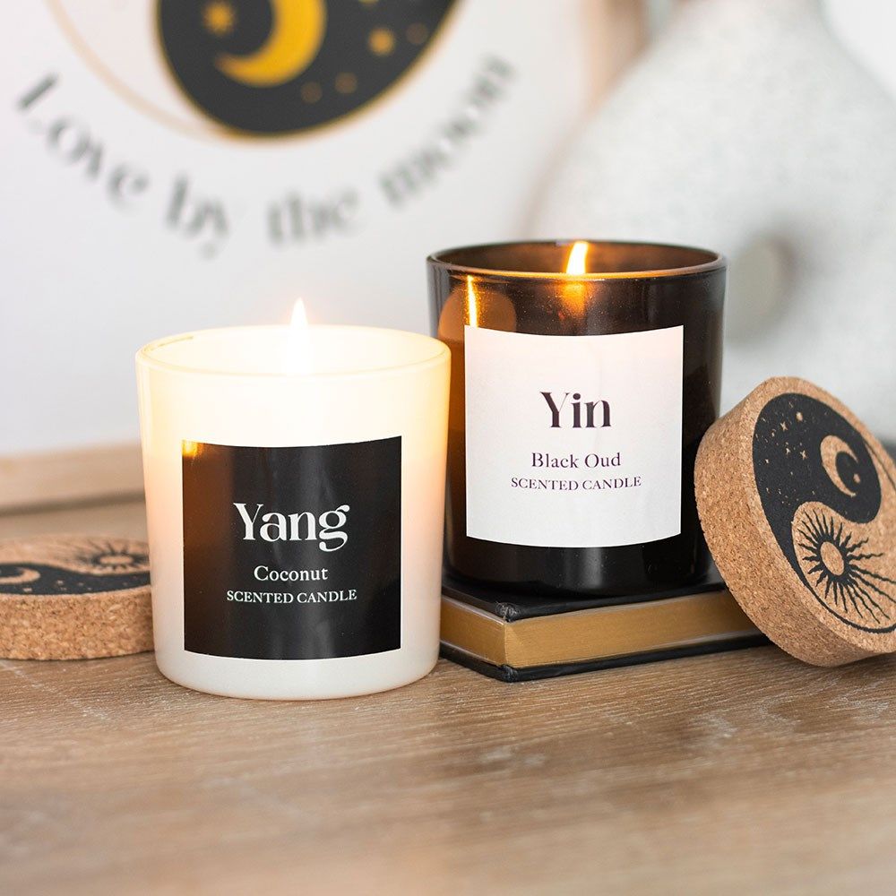 Yin &amp; Yang geurkaarsen set