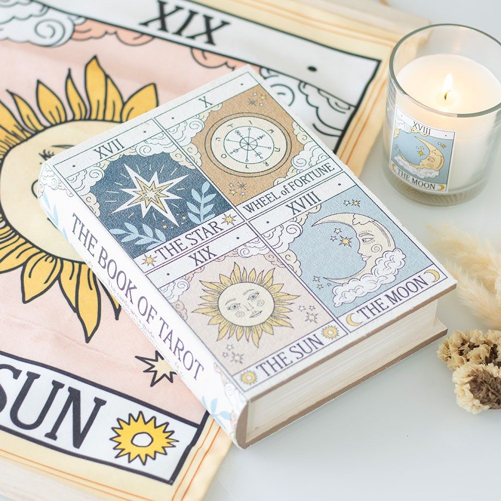 Vintage tarot boekvormige bewaardoos