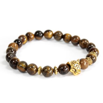 Tijgeroog armband met tijger