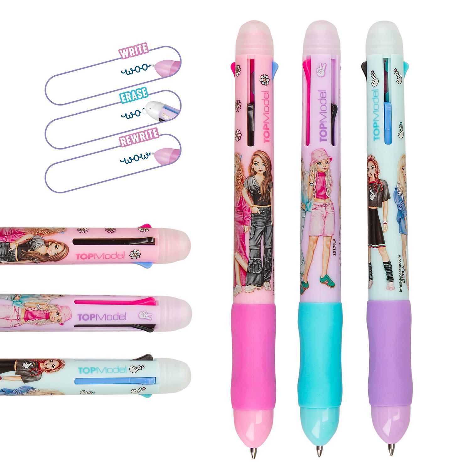 TOPModel uitwisbare gelpen 4 kleuren