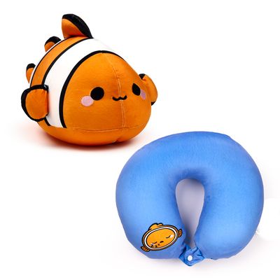 2 in 1 pluche &amp; nekkussen nemo