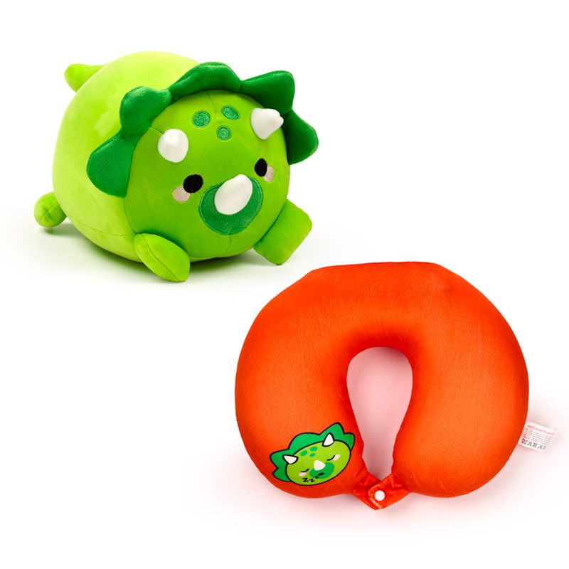 2 in 1 pluche &amp; nekkussen dino