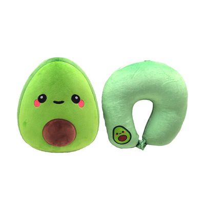 2 in 1 pluche &amp; nekkussen avocado