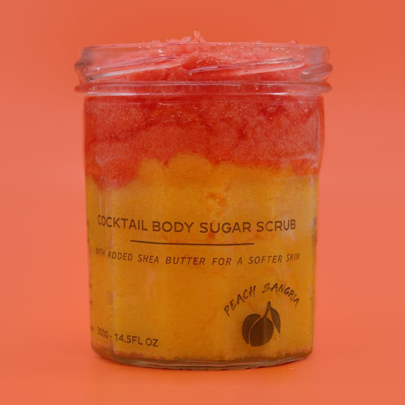 Geparfumeerde suiker body scrub - perzik sangria