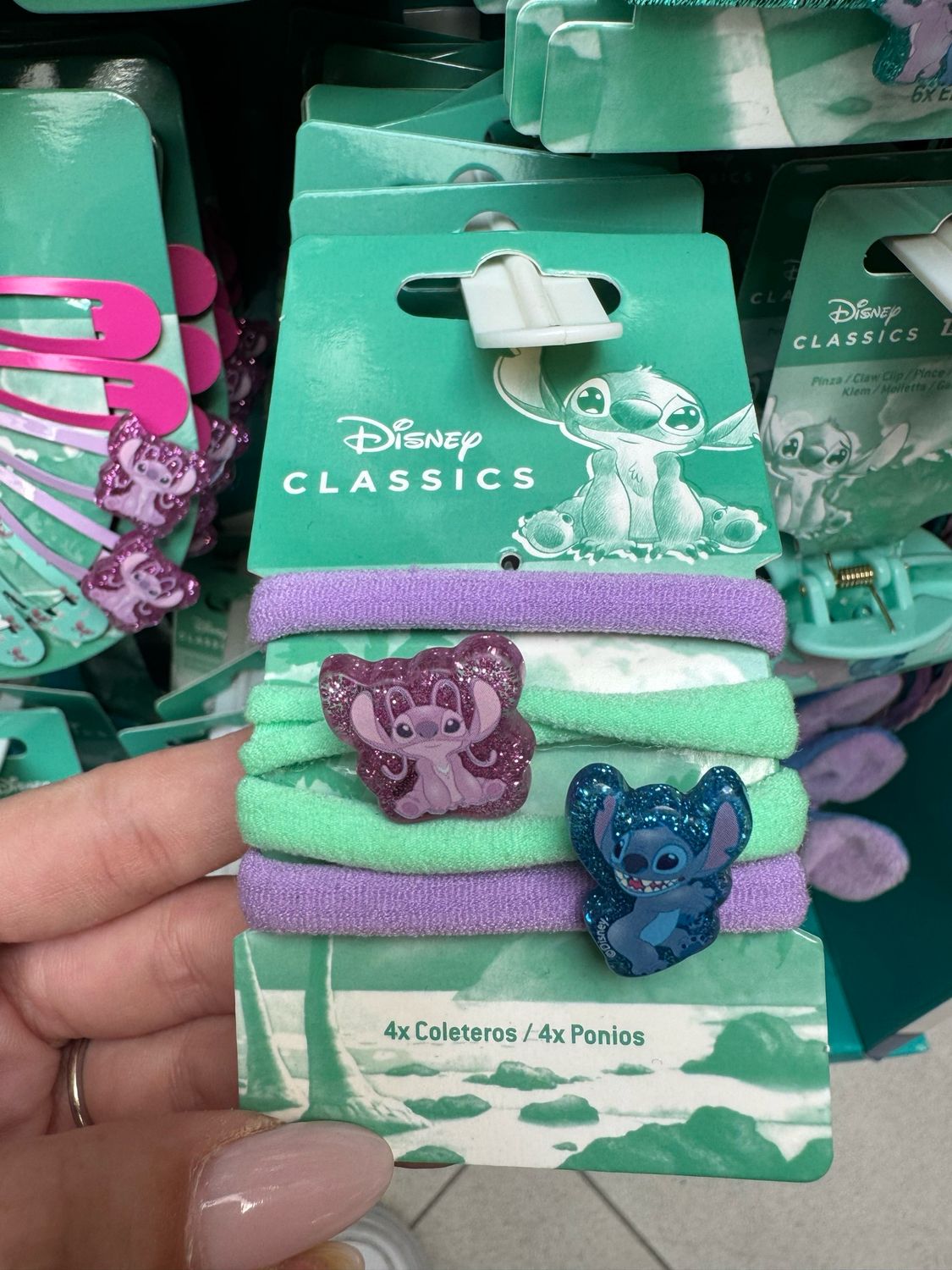 Stitch set 4 brede haarelastieken