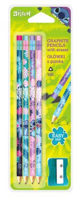 Stitch set 4 potloden met slijper
