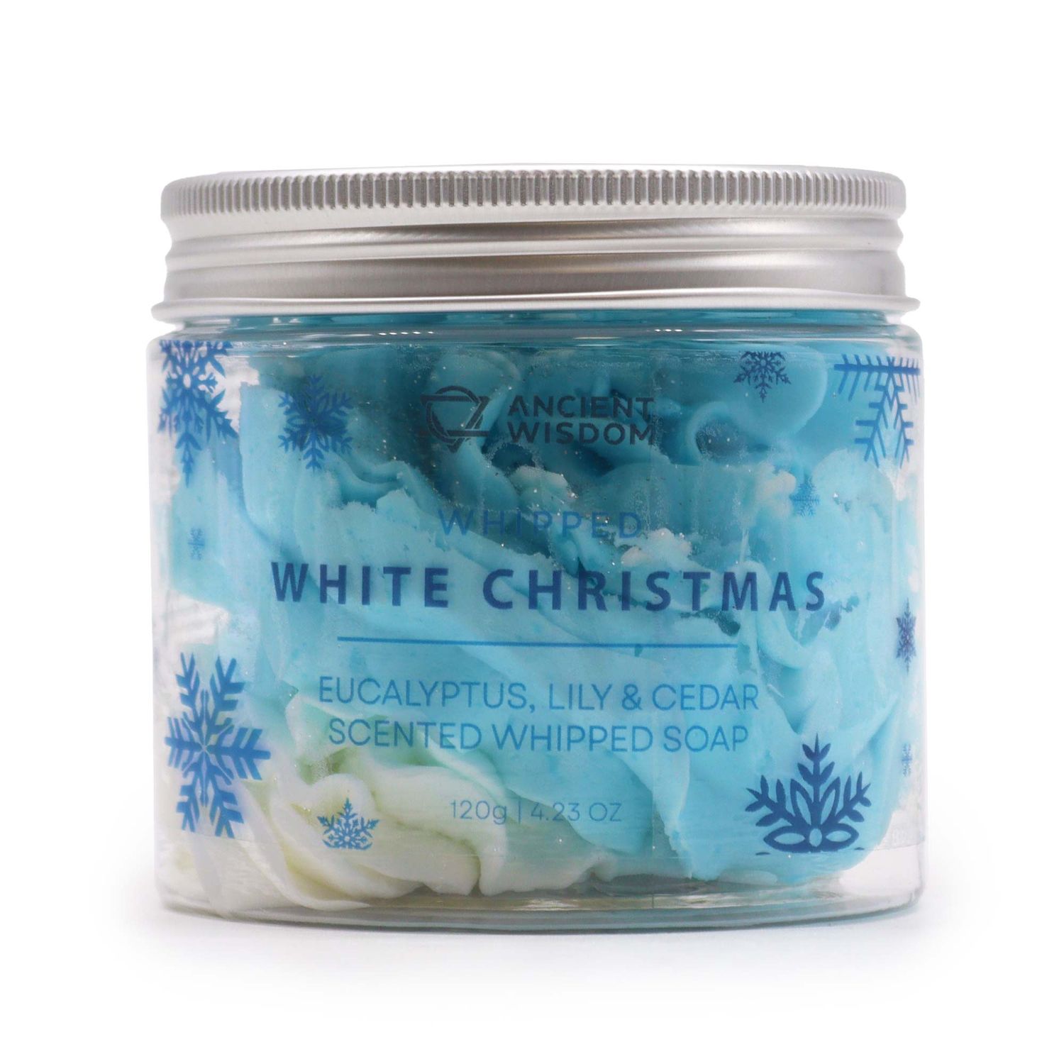 Witte kerst slagroomzeep