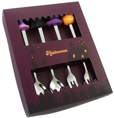 Bestek set halloween zilver 4pcs