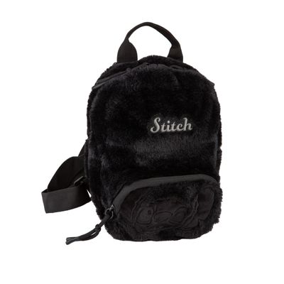 Stitch fluffy rugzak 25cm black
