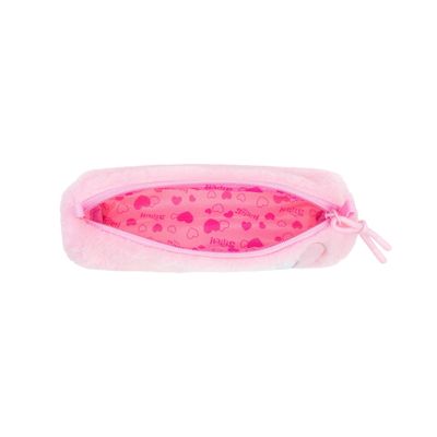 Stitch fluffy etui pink