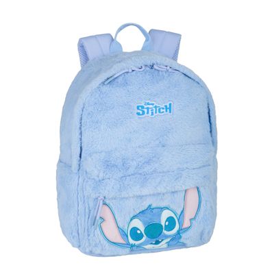 Stitch fluffy boekentas 40cm blue