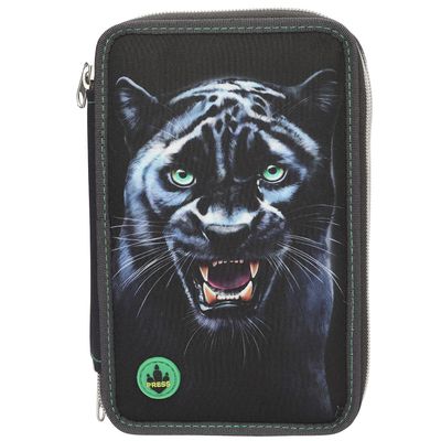 Adventure World 3-vaks etui panter met led