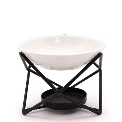 Keramisch &amp; metalen aromabrander zeshoekige stand