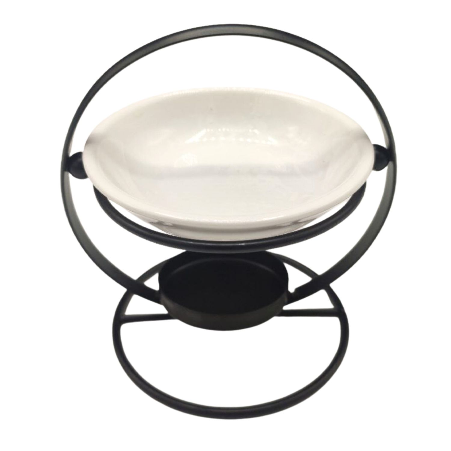 Keramisch &amp; metalen aromabrander rond