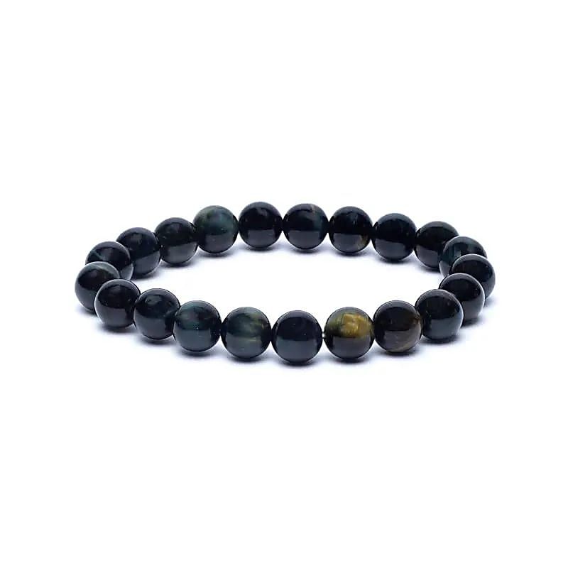 Elastische armband blauwe tijgeroog