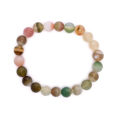 Elastische armband agaat mix