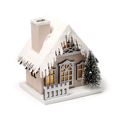 Sneeuw kerstmis huis LED
