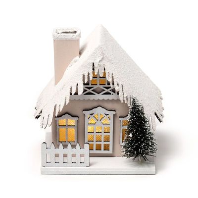 Sneeuw kerstmis huis LED