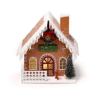 Gingerbread bakery kerstmis huis LED