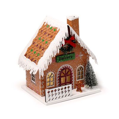 Gingerbread bakery kerstmis huis LED