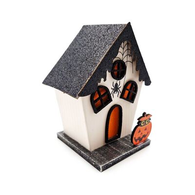 Griezelig pompoen &amp; spinnen huis halloween LED