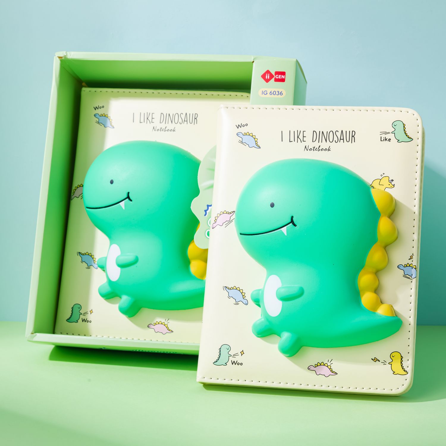 Lazy Stars squish notitiboek Dino 12x17cm