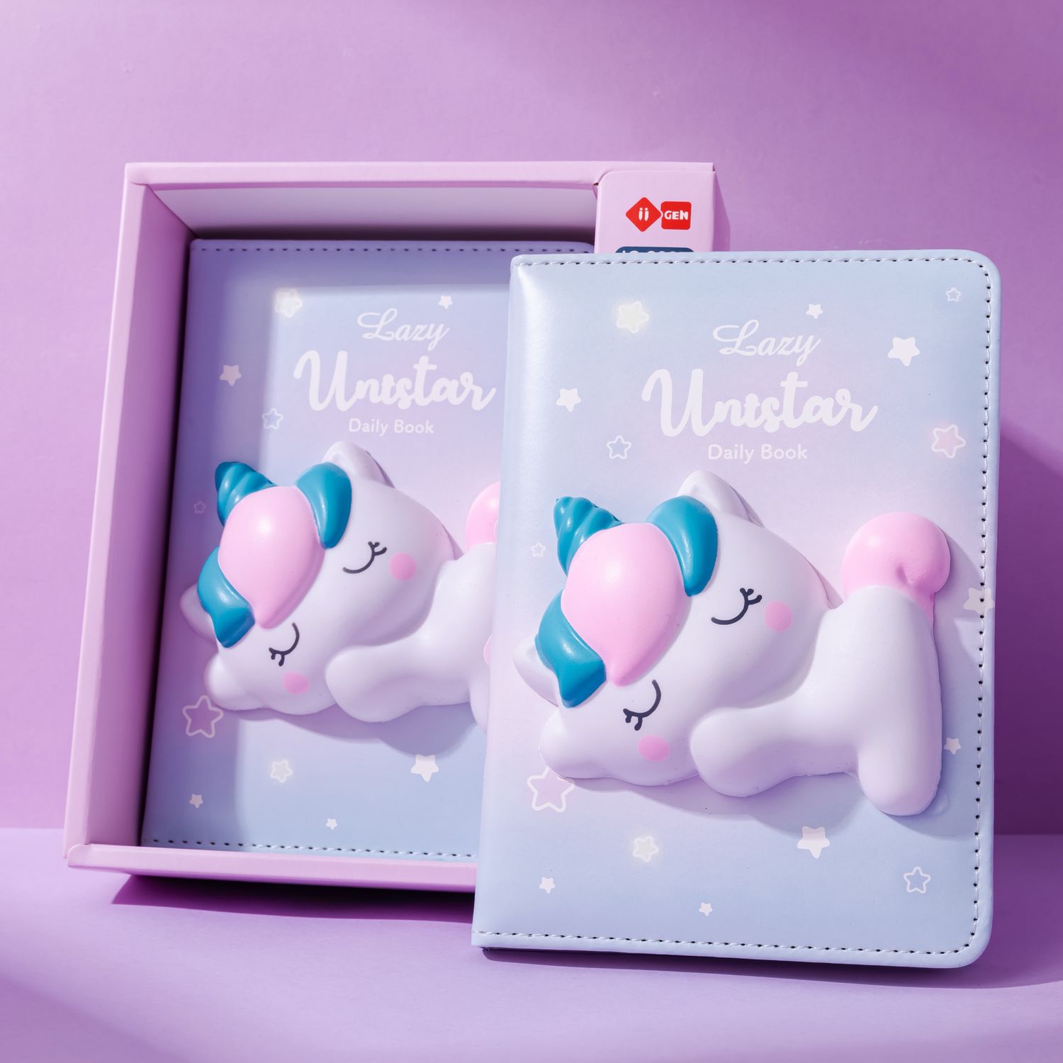 Lazy Stars Squish notitieboek unicorn 10x15cm