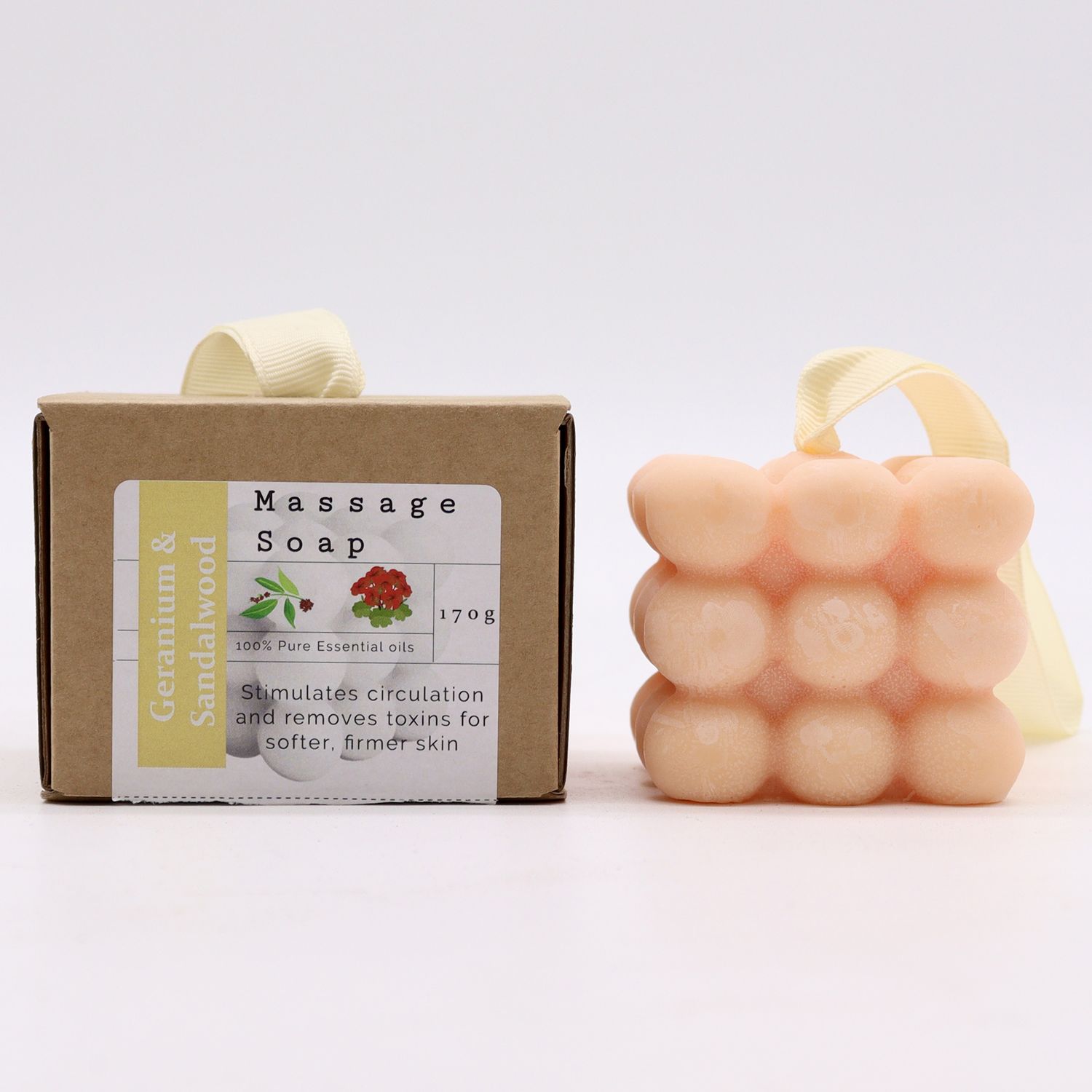 Massagezeep - Geranium &amp; sandelhout