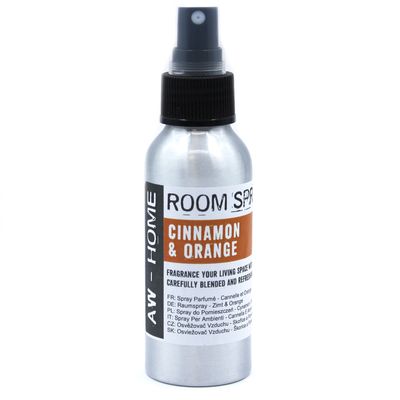 Roomspray - sinaasappel &amp; kaneel 100ml